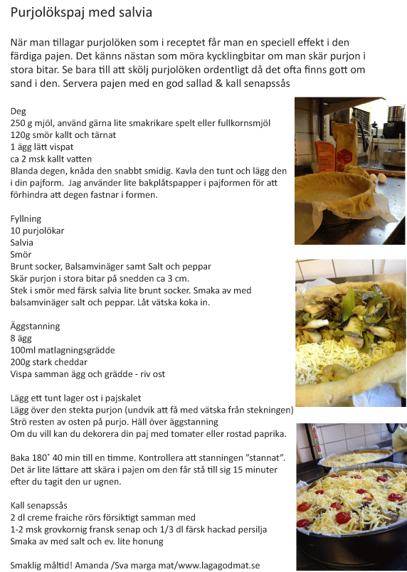 Amandas recept september